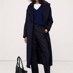 High-Rise Tapered Italian Wool Ankle Pant